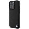 BMW BMHMP16LSLLBK iPhone 16 Pro 6.3czarny/black hardcase Leather Hot Stamp MagSafe